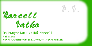 marcell valko business card